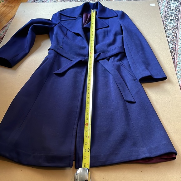 Rare vintage L C Mae’s Globetrotter shower repellent coat in navy blue. Small - Picture 11 of 11
